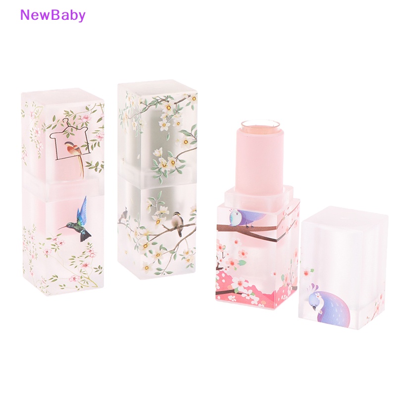 Newbaby Scrub Square Lip Tube Wadah Lip Balm Kosong Tabung Bibir DIY Sample Pack ID