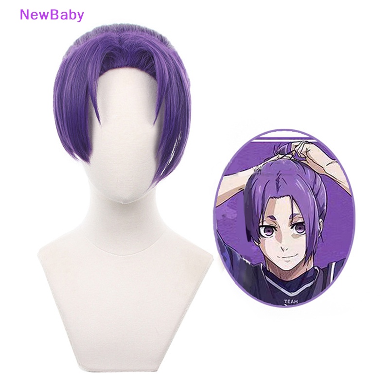 Newbaby Anime Blue Lock Mikage Reo Cosplay Wig Team V No.9 Pemain Bola Seishiro Nagi ID