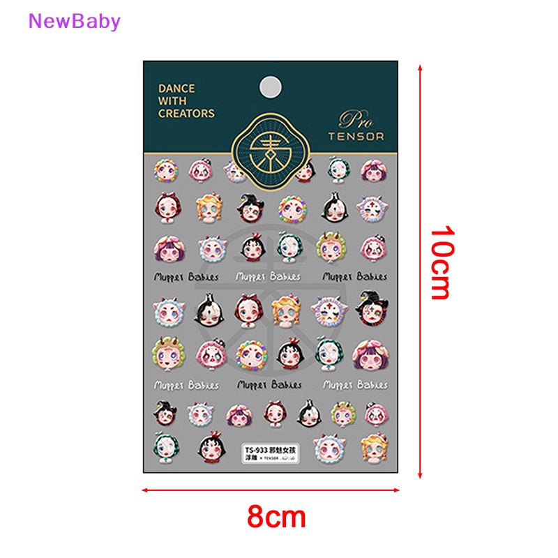 Newbaby 1lembar Horror Timbul High Quality Boneka Wayang Lucu Stiker Kuku Fashion ID