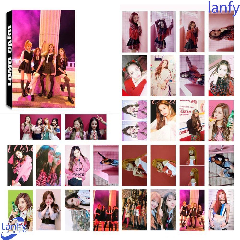 Lanfy Blackpink Postcards Fans Lisa Jisoo Asrama Cetak Foto Kamar Tidur Cewek Grup Kartu Blackpink