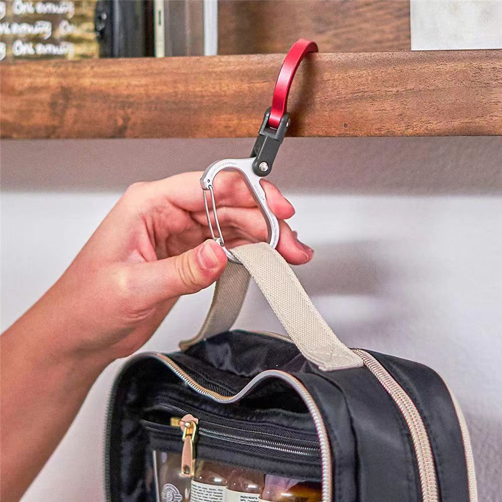 Outdoor Climbing Berbentuk D Carabiner Multifungsi Ketel Kait Keyring Klip Camping Hiking Memancing Perjalanan Ransel Sekrup Lock Gesper Tahan Lama Tali Tenda Sambungan Memperbaiki Gesper