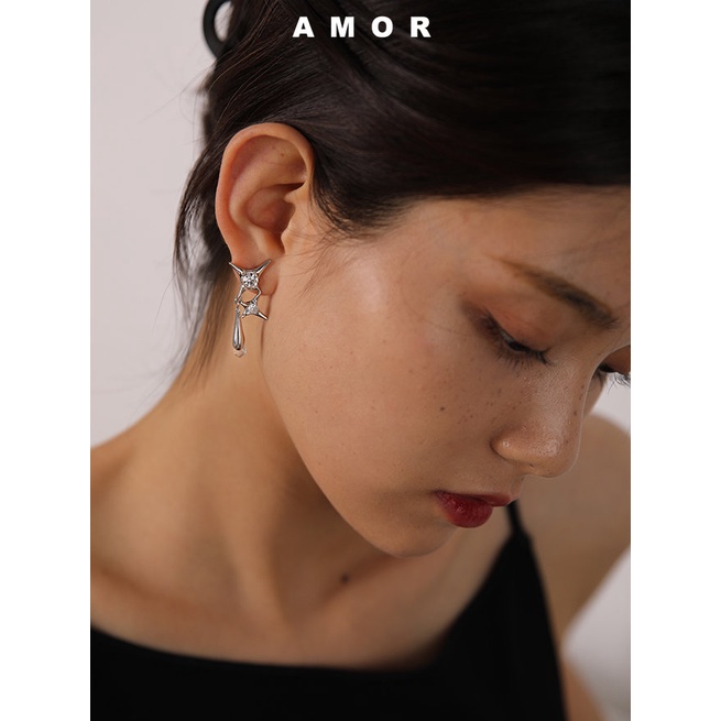 Anting Bintang Salib Mode Cahaya Desain Niche Mewah Anting Canggih