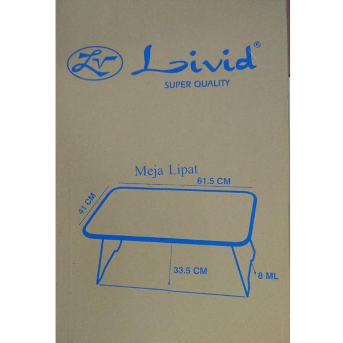 Livid Meja Laptop Jumbo Coklat - Foldable Laptop Desk Stand