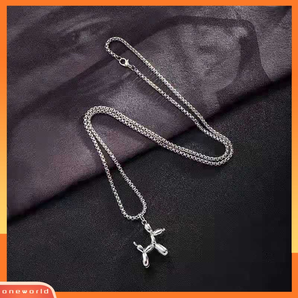 [EONE] Sweater Kalung Hypoallergenic Kasual Minimalis Alloy Halus Hadiah Perhiasan Fashion Pria Wanita Anjing Liontin Rantai Panjang Untuk Pacaran