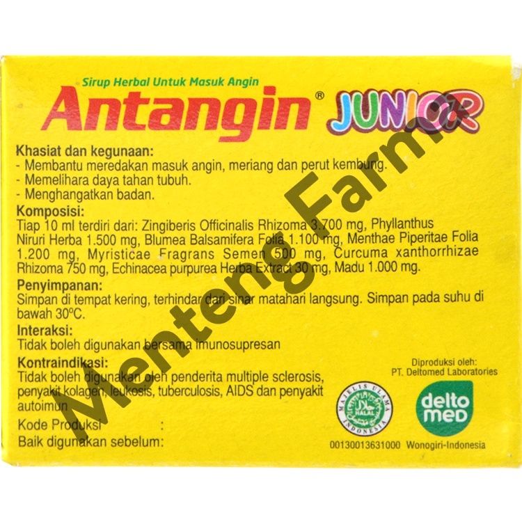 Antangin Junior Sachet 10 mL - Meredakan Masuk Angin Anak