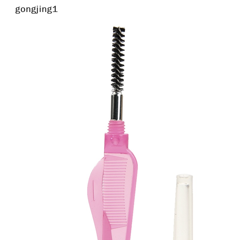 Ggg 3PCs Kepala Ganda Lipat Alis Bulu Mata Hair Eye Brow Brush Sisir Logam ID