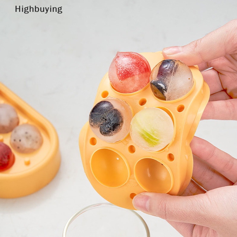 Hbid 6grid Ice Ball Maker Bulat 3D Cetakan Es DIY Bar Alat Whiskey Ball Popsicle Ice Cube Tray Kotak Aksesoris Dapur Glory