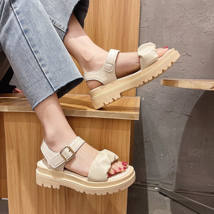 6.6 MID YEAR SALE LUMMYSHOP SANDALWANITA PLATFORM RUFFLE IMPORT PREMIUM