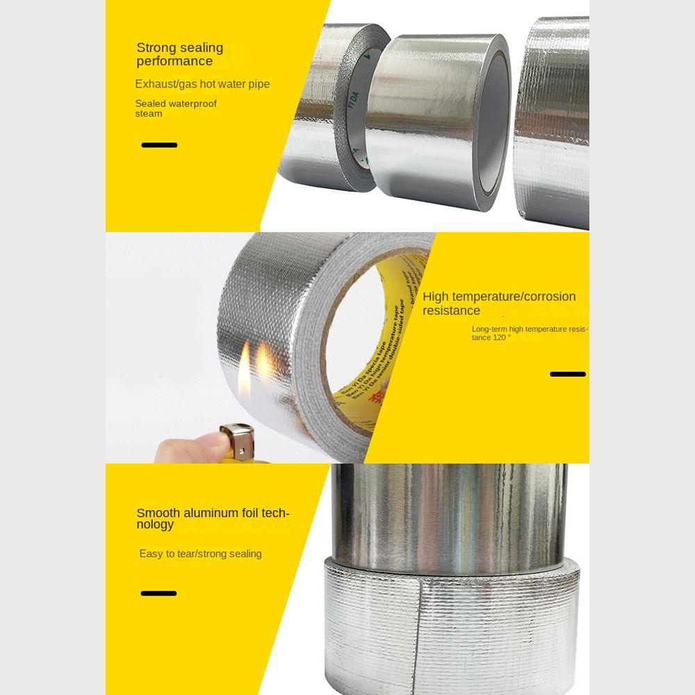 TOP Lakban Aluminium Foil Tape Tahan Perbaikan Rumah Sealing Suhu Tinggi