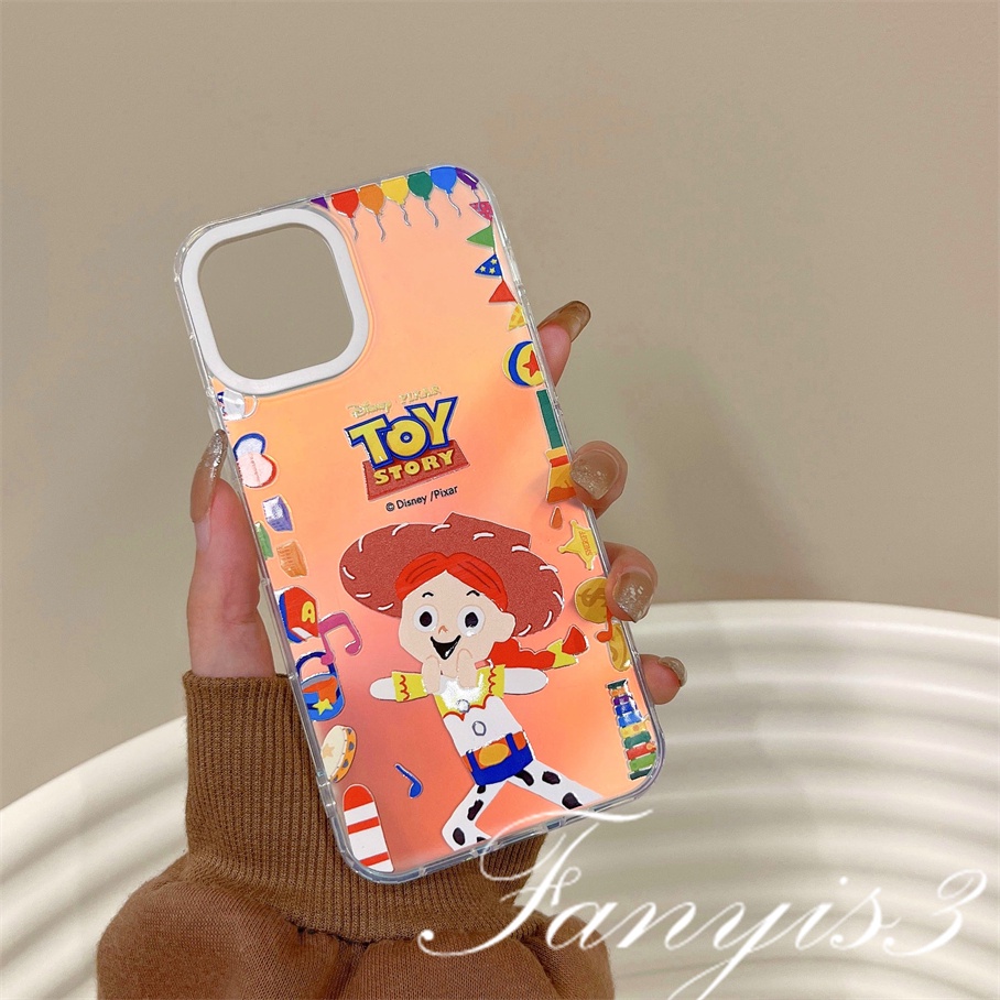 Compatible For IPhone 14 13 12 11 Pro Max X XR Xs Max 8 7 Plus SE 2020 Kompatibel Untuk Toy Story Kartun IMD Laser Gradiasi Ponsel Case TPU Lembut Shockproof Cover Pelindung