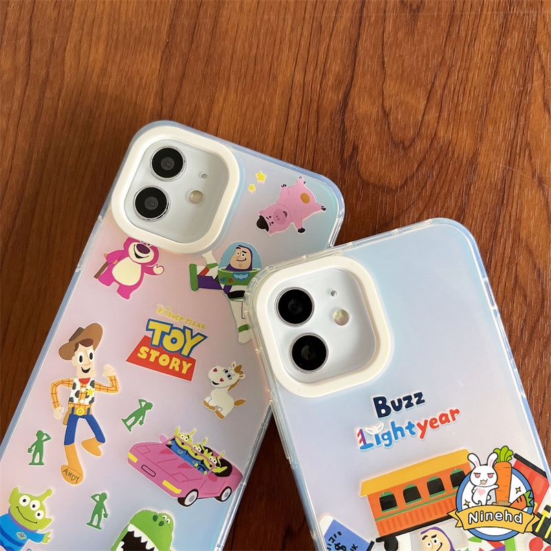 IPHONE Casing Kompatibel Untuk Iphone14 13 12 11 Pro Max X Xr Xs Max8 7 Plus SE 2020 Casing Handphone branded Toy Story Buzz Lightyear Phone Case Shockproof Bumper Soft Case Cover Pelindung