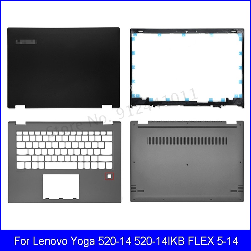 PREORDER NEW LCD Back Cover For Lenovo Yoga 520-14 520-14IKB FLEX 5-14 Front Bezel Palmrest Bottom C