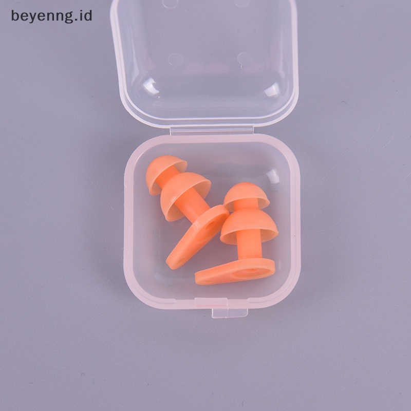 Beyen 1pasang Ear Plugs Silikon Anti Air Penyumbat Telinga Olahraga Air Renang Aksesoris ID