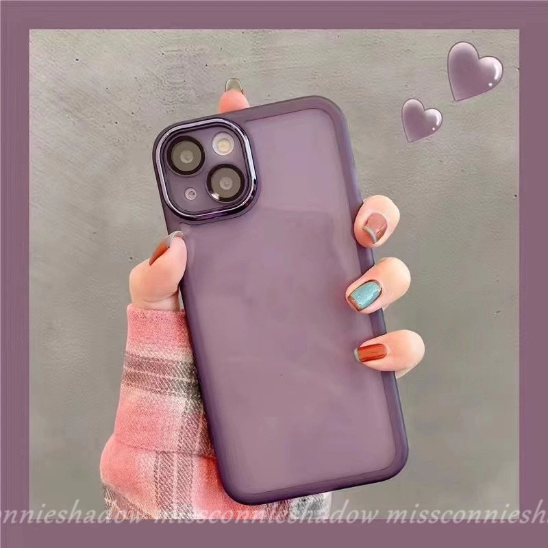 IPHONE Luxury Shockproof Plating Metal Len Case Kompatibel Untuk Iphone11 14 13 12 Pro Max 7Plus 8Plus XR X XS Max 7 8Plus 11 Pro Max Pelindung Lensa Kamera Soft Back Cover Shell