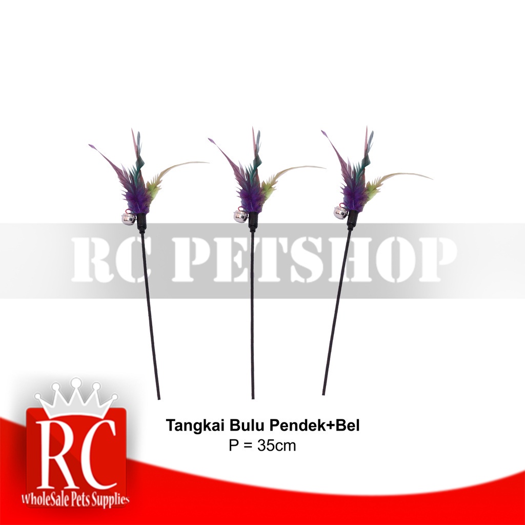 Mainan Kucing Pancingan Bulu / Cat Teaser Toys Tongkat Bulu Pancing