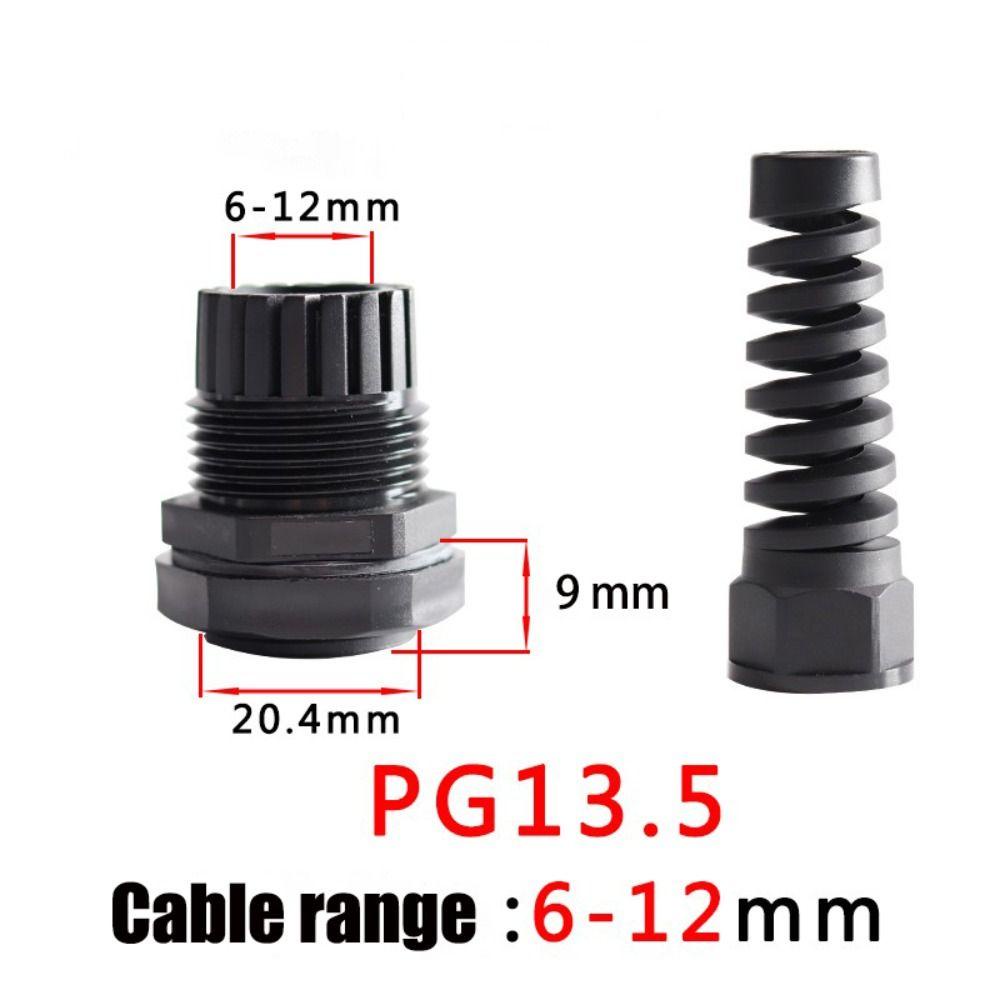 AUGUSTINA Cable Gland Dustproof PG7/PG9/PG11 Fiksasi Anti Tekuk PG Model Spring Type Sambungan Kabel