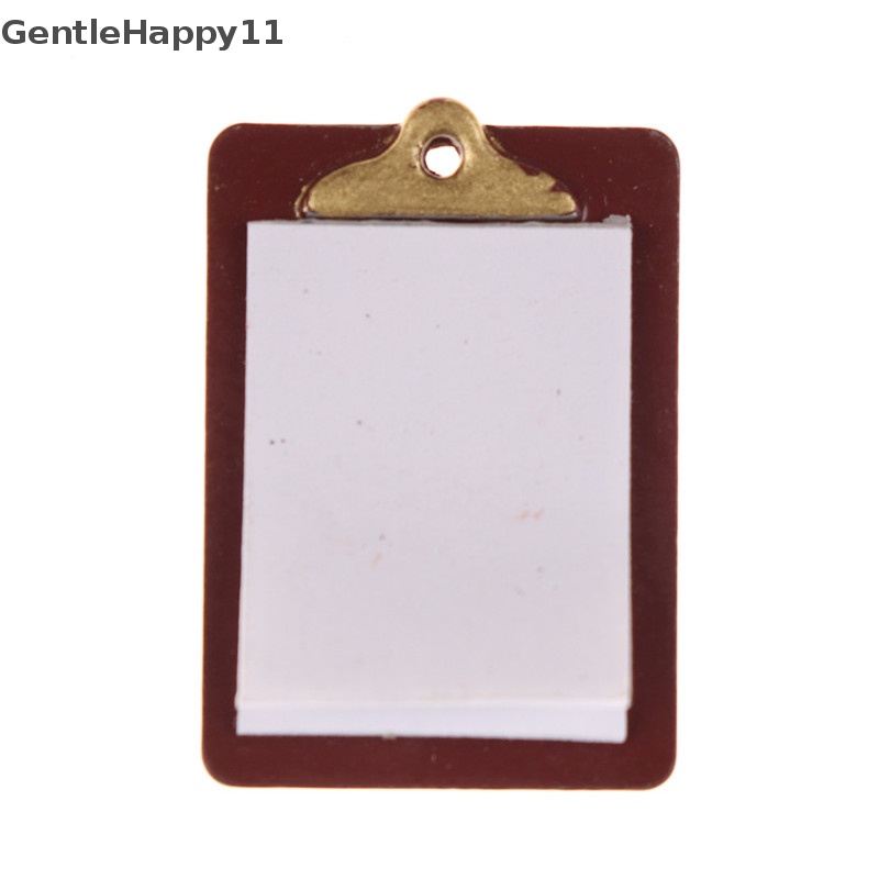 Gentlehappy Aksesoris Miniatur Rumah Boneka Mini Bahan Alloy Clipboard Dengan Kertas Asli Nempel id