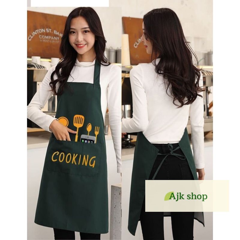 Apron Kitchen Masak Celemek Dapur Waterproof Anti Minyak Tahan Air