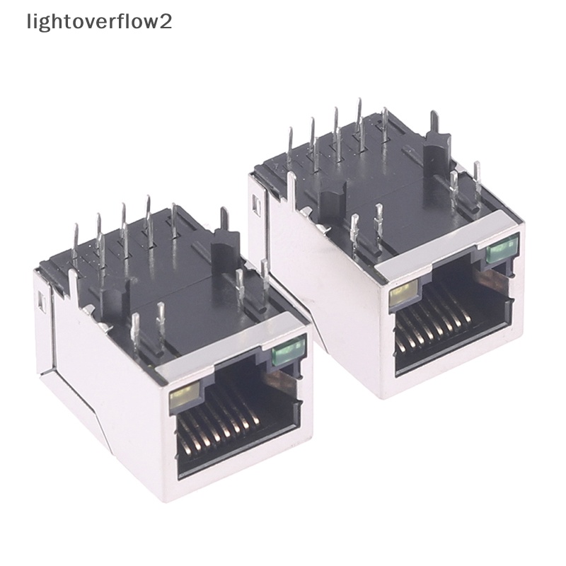 [lightoverflow2] 2pcs HR911105A Ethernet Interface RJ45 Trafo Jaringan 100M Single Port RJ45 Connector [ID]
