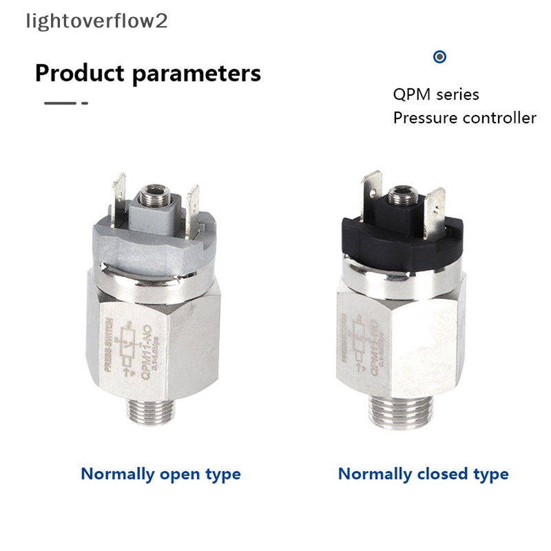 [lightoverflow2] Saklar Hidrolik Diafragma Adjustable Tekanan1Per4 Mikro QPM11-NC/QPM11-NO Pressure Switch Wire External Thread Nozzle [ID]