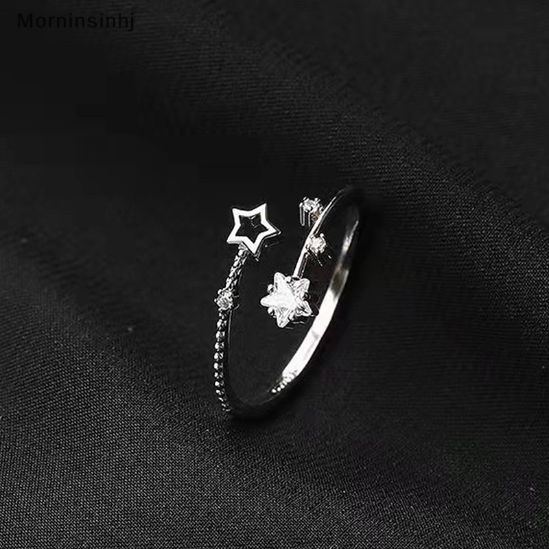 Mornin Shiny Star Zircon Cincin Wanita Terbuka Dapat Disesuaikan Berongga Bintang Cincin Fashion Serbaguna Pernikahan Perhiasan Pengantin id