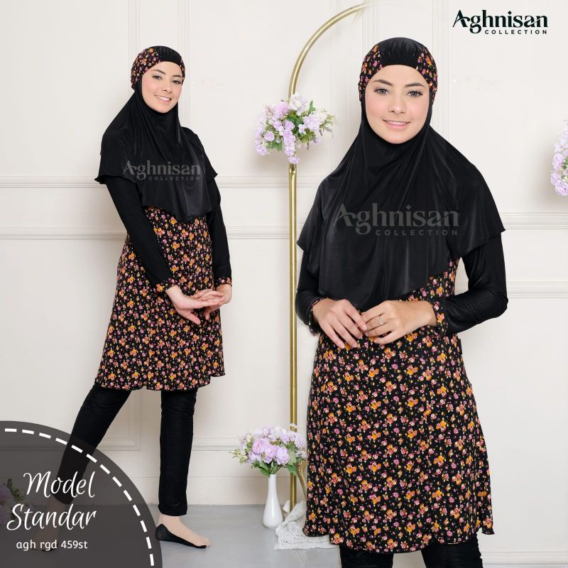 Baju renang muslimah [S-XXXL] model standar by Aghnisan Collection Baju renang muslimah model standa