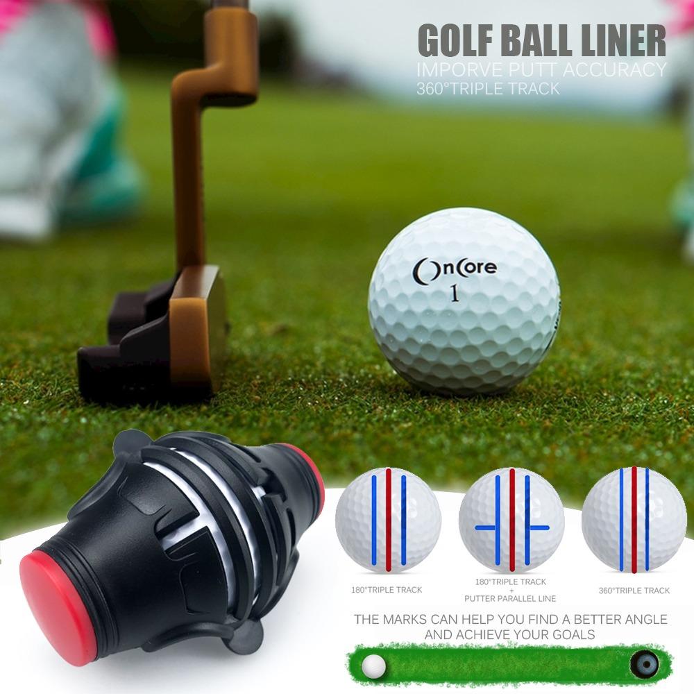 AUGUSTINA Golf Ball Line Marker Alignment Identifikasi Aksesoris Template Alignment Drawing Alignment Tool Menempatkan Menandai Liner Alat Gambar