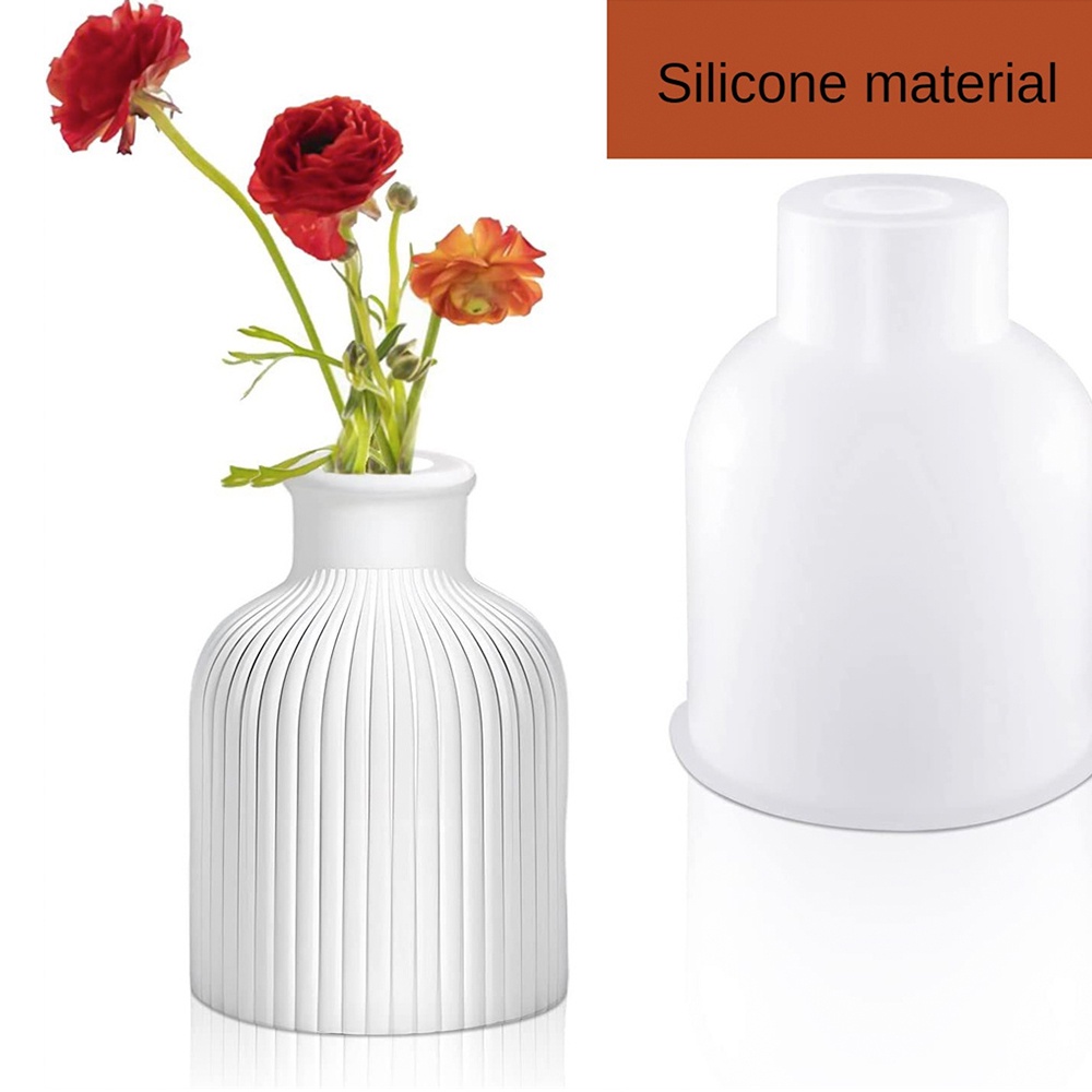 Vase Vas Silikon Cetakan Kreatif Vas Gipsum Cetakan Ornamen Diy Vas Bunga Pot Plester Lem Membuat Vas Cetakan Resin Epoksi