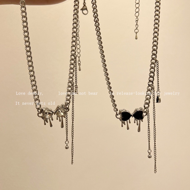 [Butterfly Series] Aksesoris Kalung Liontin Kupu-Kupu Fashion Temperamen Mewah Ringan Retro