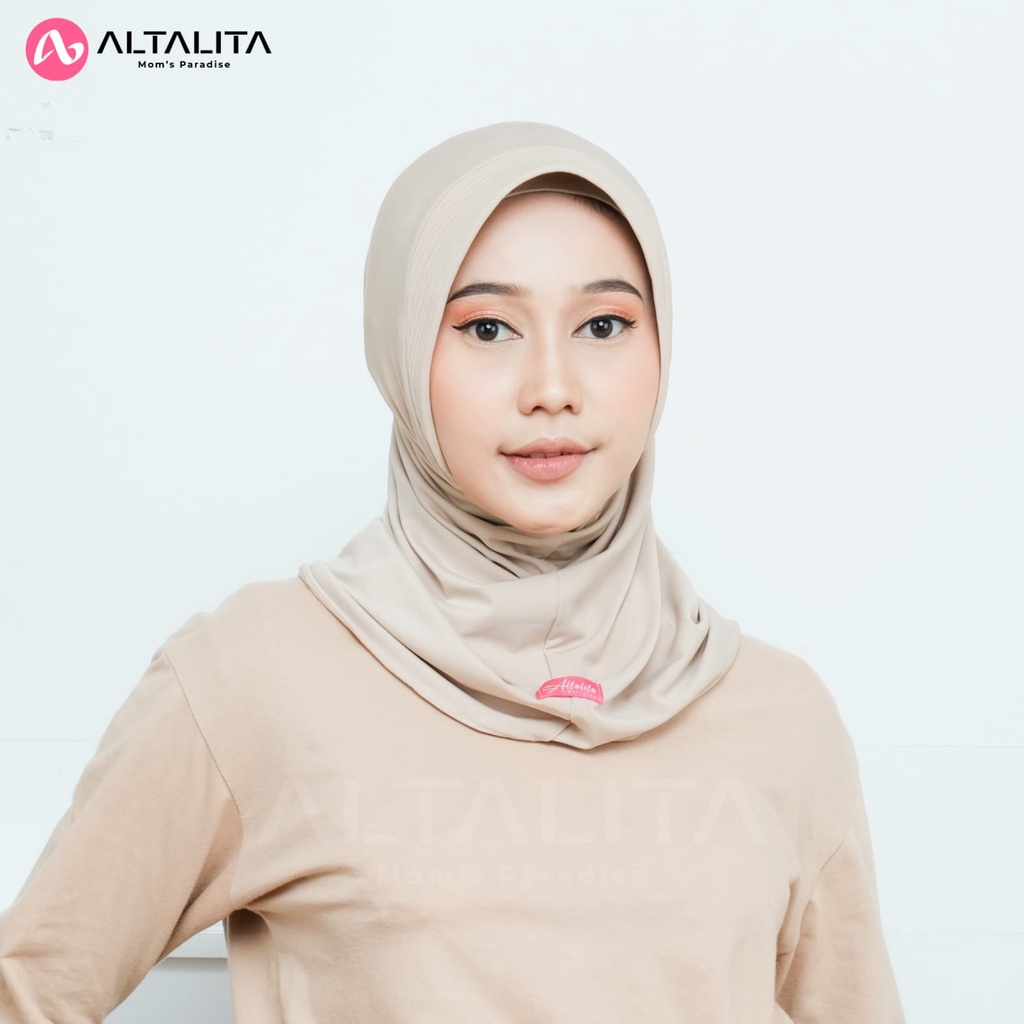 Altalita - Jilbab Instan Nadira pet Kerudung Bergo Sport Ukuran S Polos pet Tebal Bahan Jersey Premium Cocok Untuk Olahraga Volly Futsal Senam dan Sehari-Hari