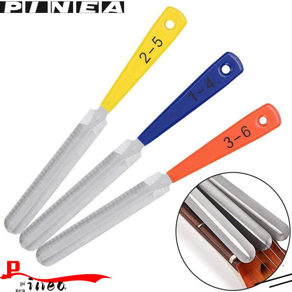 Nanas 3pcs/set Kikir Mur Gitar Sanding Saddle Filing Aksesoris Gitar Slotting File