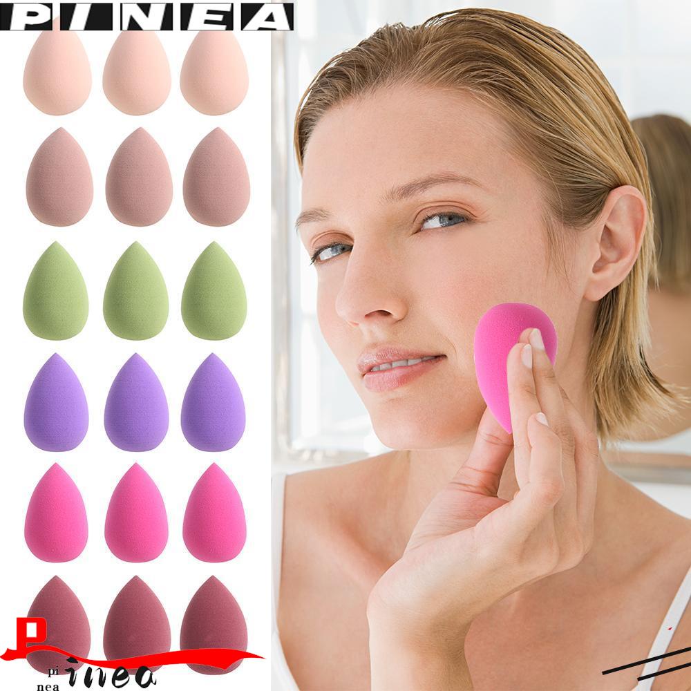 6pcs / Set Spons Puff Makeup Bentuk Telur Mini Aneka Warna Untuk Wanita