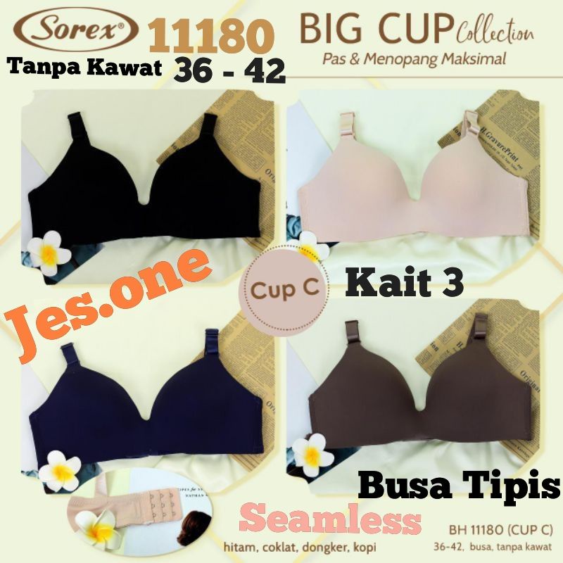 Sorex 11180 BH Tanpa Kawat Seamless Cup C 36-42  | RMBD . Official