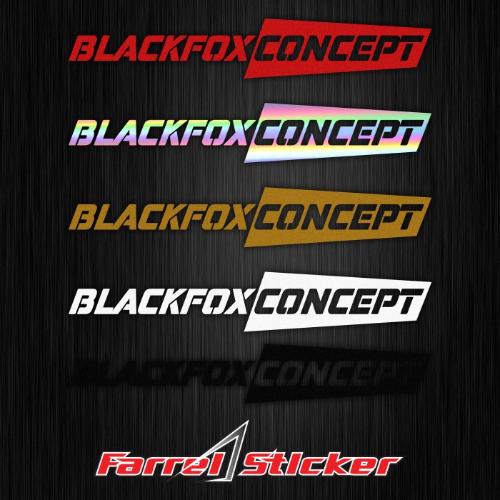 STICKER BLACKFOX STIKER BLACKFOX CONCEPT CUTTING - Putih, Logo