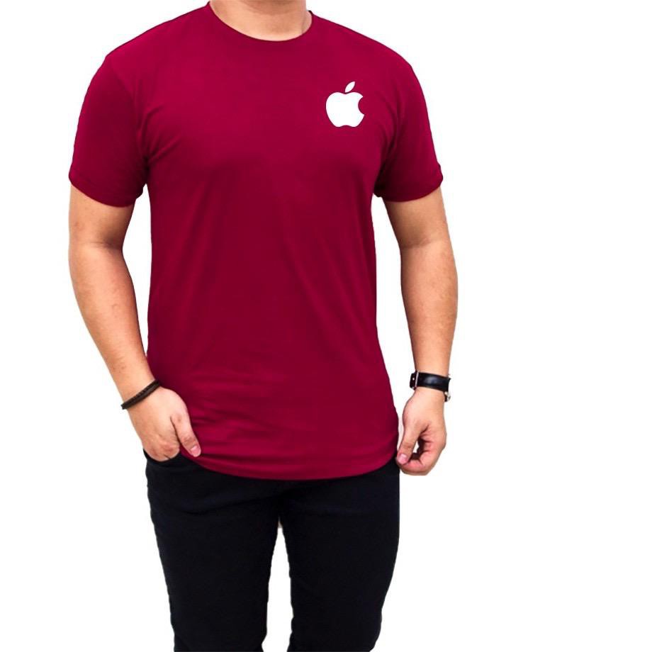 Bayar Di tempat/ BS//TERLARIS//BAJU KAOS APPLE LOGO//T-SHIRT TANGAN PENDEK//FASHION DISTRO PRIA//GOOD QUALITY