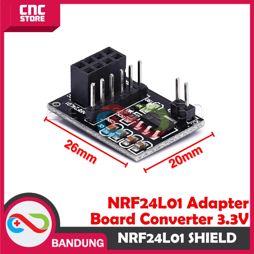 NRF24L01 SHIELD SOCKET ADAPTER BOARD CONVERTER 3.3V