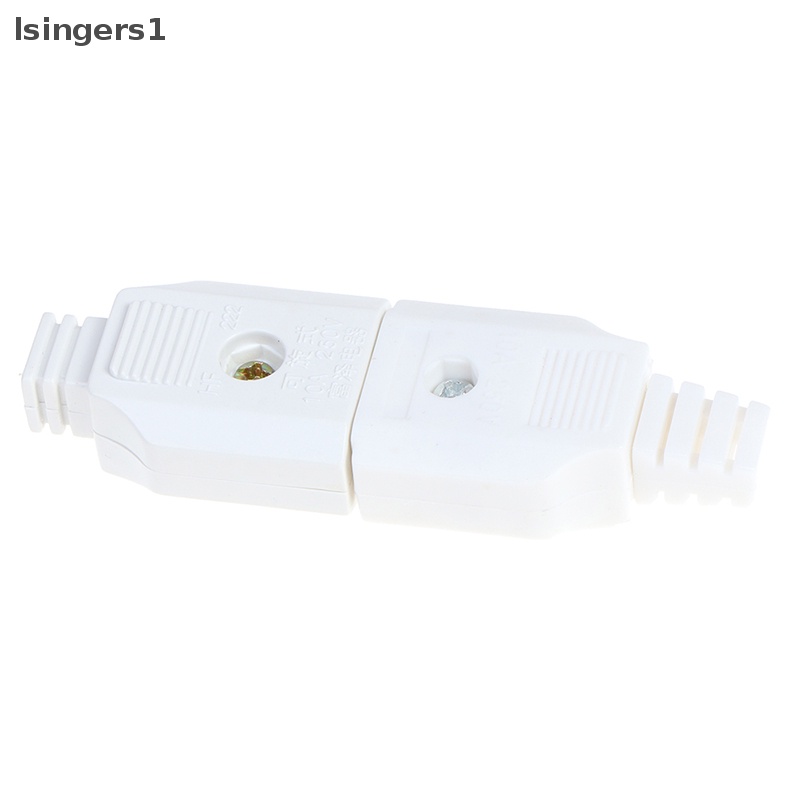 [lsingers1] Us 2pin Datar AC Listrik Power Male Plug Female Socket Outlet Adaptor Kawat Butik