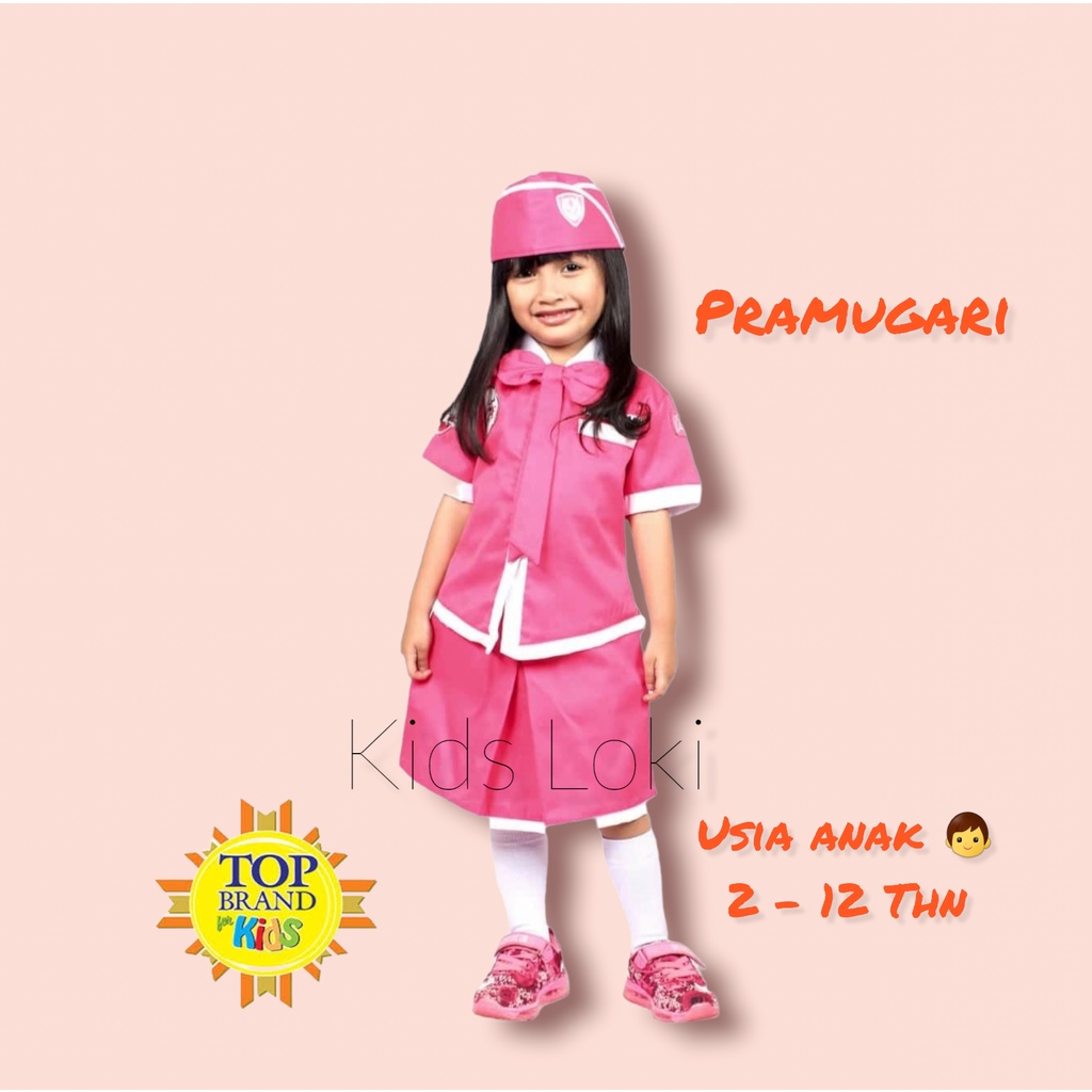 Kostum Profesi Pramugari Cilik Stelan Anak Seragam pramugari Cilik kostum Carnaval Pakaian anak Pere