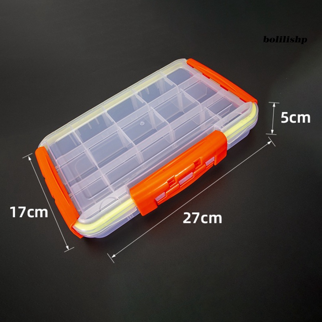 Bo-fishing Tackle Box Transparan Kapasitas Besar Tahan Debu Multi-Kompartemen Penyimpanan Barang Kekuatan Tinggi Tahan Guncangan Penyimpanan Bening Lure Box Fishing Tackle Organizer