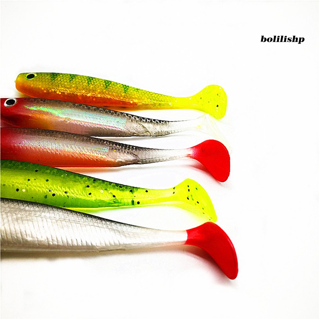 Bo-12cm/12g Umpan Pancing Ketangguhan Bagus Warna Cerah Mata 3D Pelangi Gigit Ikan Lembut Ekor Dayung Swimbait Untuk Air Tawar