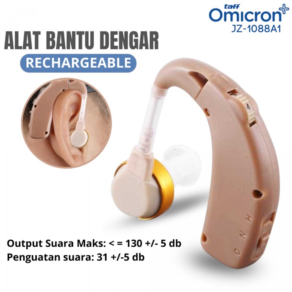 TaffOmicron Alat Bantu Dengar Charger In Ear Hearing Aid - JZ-1088A1