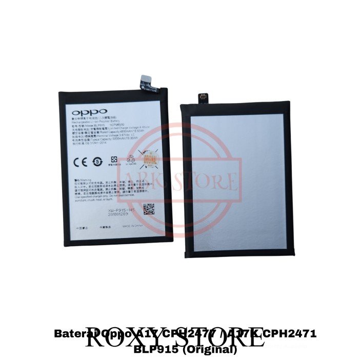 BATRE BATERAI BATTERY OPPO A17 CPH2477 / A17K CPH2471 BLP915 ORIGINAL