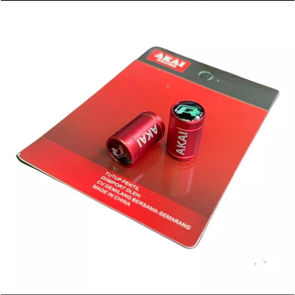 New Tutup Pentil Motor Dan Mobil Akai Racing Full cnc Universal - dunia variasi