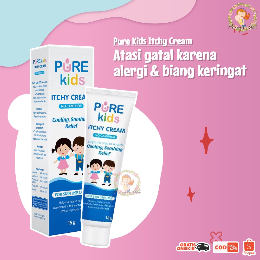 Pure Kids Itchy Cream Krim Pereda Gatal Kulit Sensitif Untuk Anak Bayi New Born Baru Lahir By Mallpompaasi