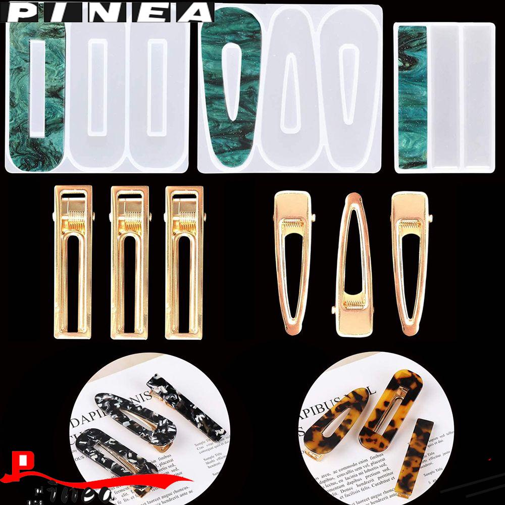 Cetakan Klip Rambut Nanas Clay Alat Kerajinan Handmade Kristal Drop Lem Hair Pin Making