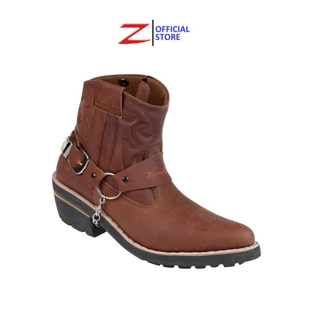 Sepatu Boots Pria Zeintin Sepatu Boots Koboy Bahan Kulit Sapi LA