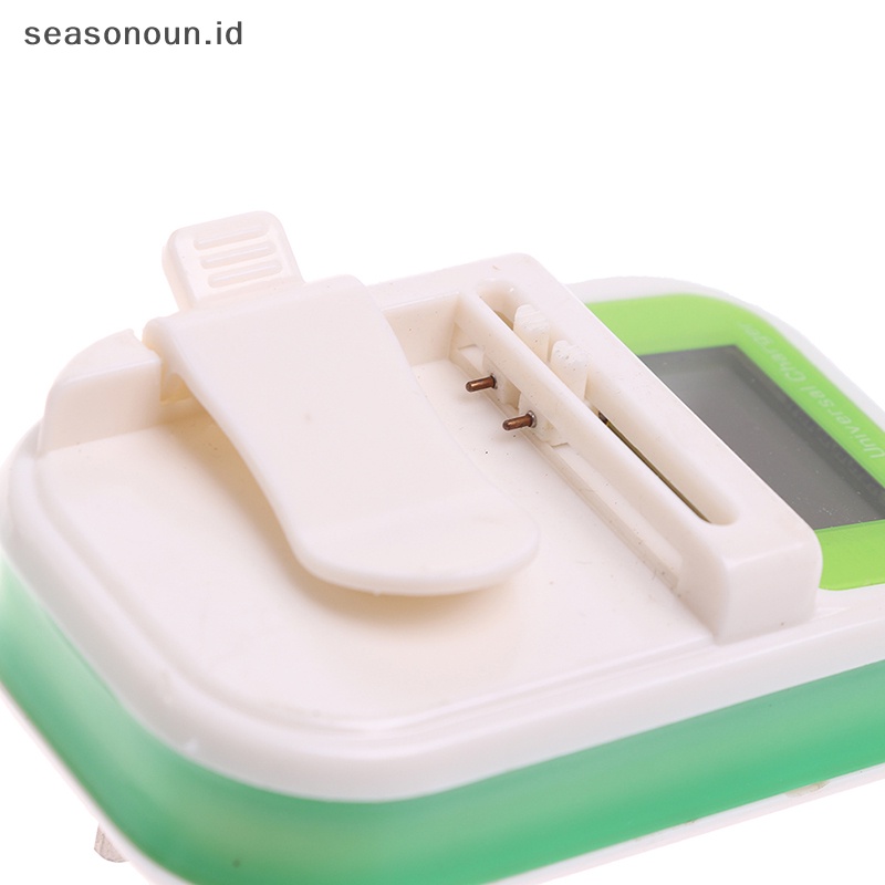 Seasonoun Layar Indikator LCD Charger Universal Handphone Untuk Hp USB-Port.