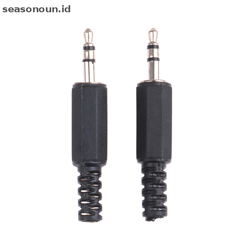 Seasonoun 3.5mm 3pole Audio Jack Plug Headphone Male Konektor Mono Stereo Diy Solder.