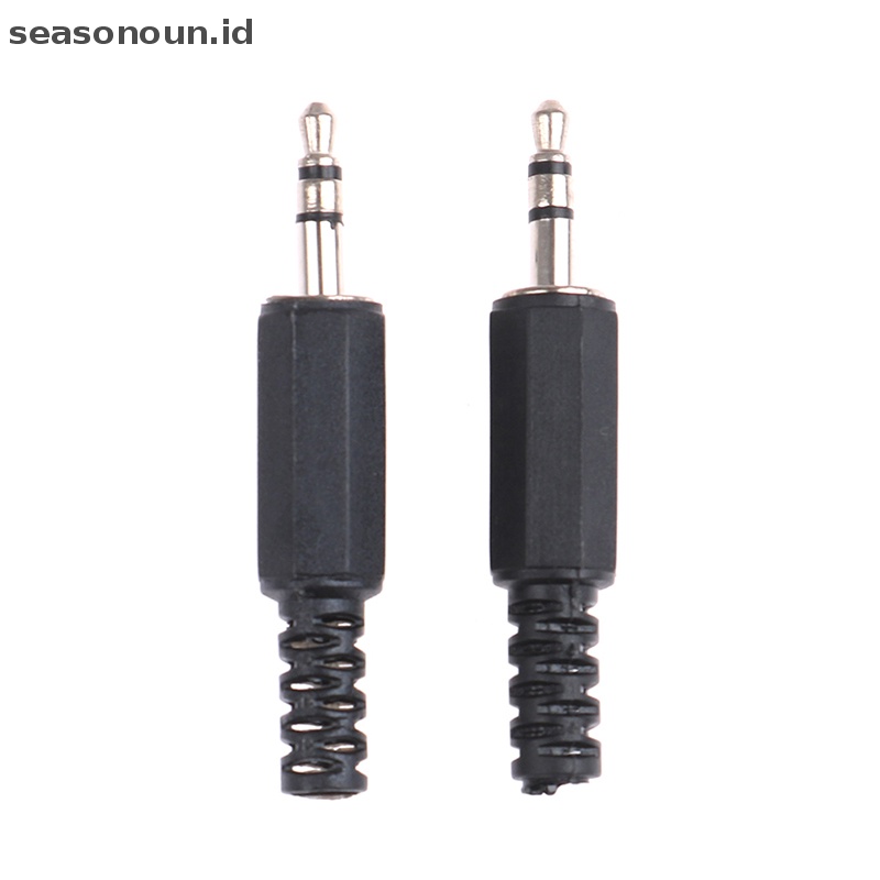 Seasonoun 3.5mm 3pole Audio Jack Plug Headphone Male Konektor Mono Stereo Diy Solder.