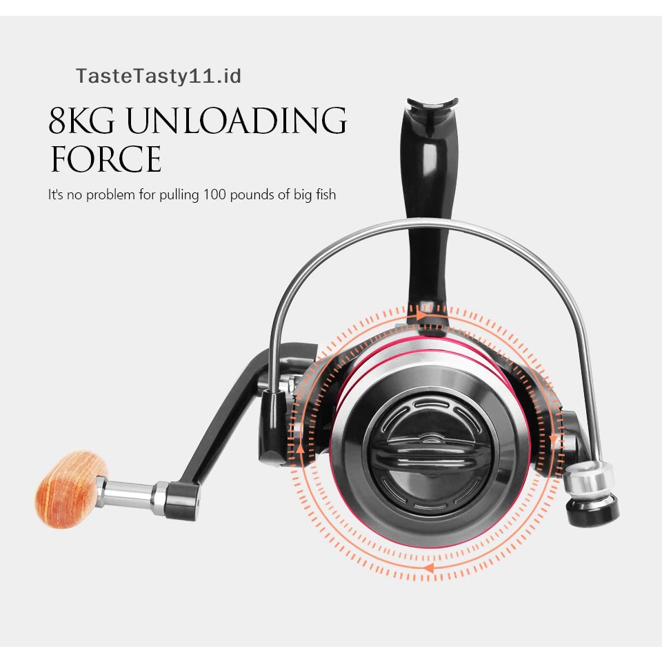 Tastetasty Reel Pancing 500-7000 Spinning Reel Metal Spare Spool Gulungan Air Asin Pancing.